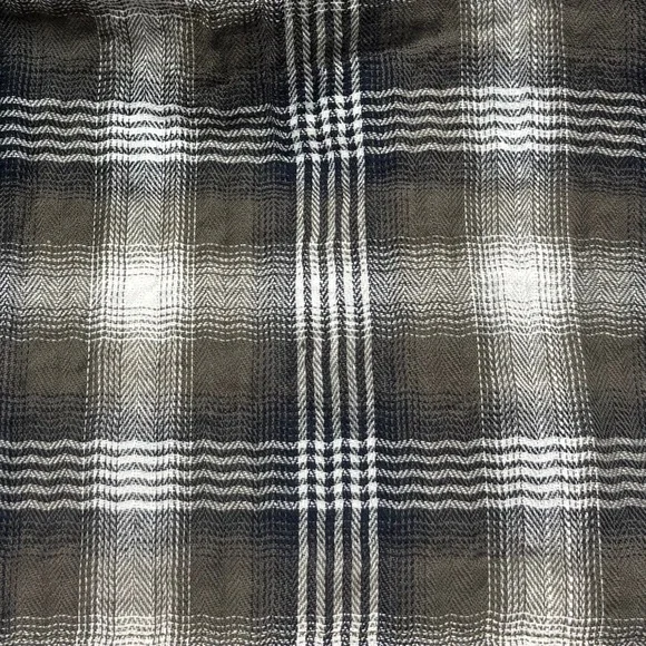 NEW Tommy Jeans | Smocked Peplum Long Sleeve Women Top Med Plaid Olive - Picture 5 of 13